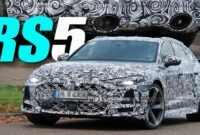 2026 Audi RS5 Avant Shows Off Hybrid Engine s Fat Oval Tailpipes Carscoops