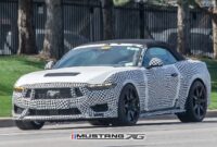 2026 Shelby GT500 Mustang Convertible Spied W Revised Grille Carbon Fiber Wheels Larger Global Market Side Mirrors Mustang7G 2024 S650 Mustang Forum Dark Horse GT EcoBoost GT500 GT350 Mach 1