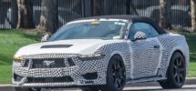 2026 Shelby GT500 Mustang Convertible Spied W Revised Grille Carbon Fiber Wheels Larger Global Market Side Mirrors Mustang7G 2024 S650 Mustang Forum Dark Horse GT EcoBoost GT500 GT350 Mach 1