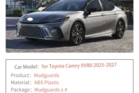 For Toyota Camry 80 XV80 AXVH80 Hybrid 2 0H LE S SE 2025 2026 2027 Mudguards Mud Flaps Fender Flare Mud Flap Splash Accessories AliExpress