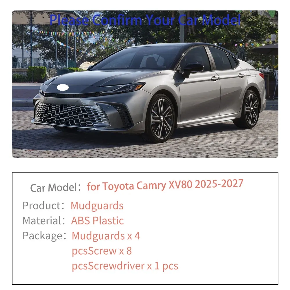 For Toyota Camry 80 XV80 AXVH80 Hybrid 2 0H LE S SE 2025 2026 2027 Mudguards Mud Flaps Fender Flare Mud Flap Splash Accessories AliExpress
