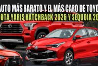 TOYOTA YARIS HATCHBACK 2026 ES EL AUTO M S BARATO DE LA MARCA EN M XICO Y EL M S CARO SEQUOIA